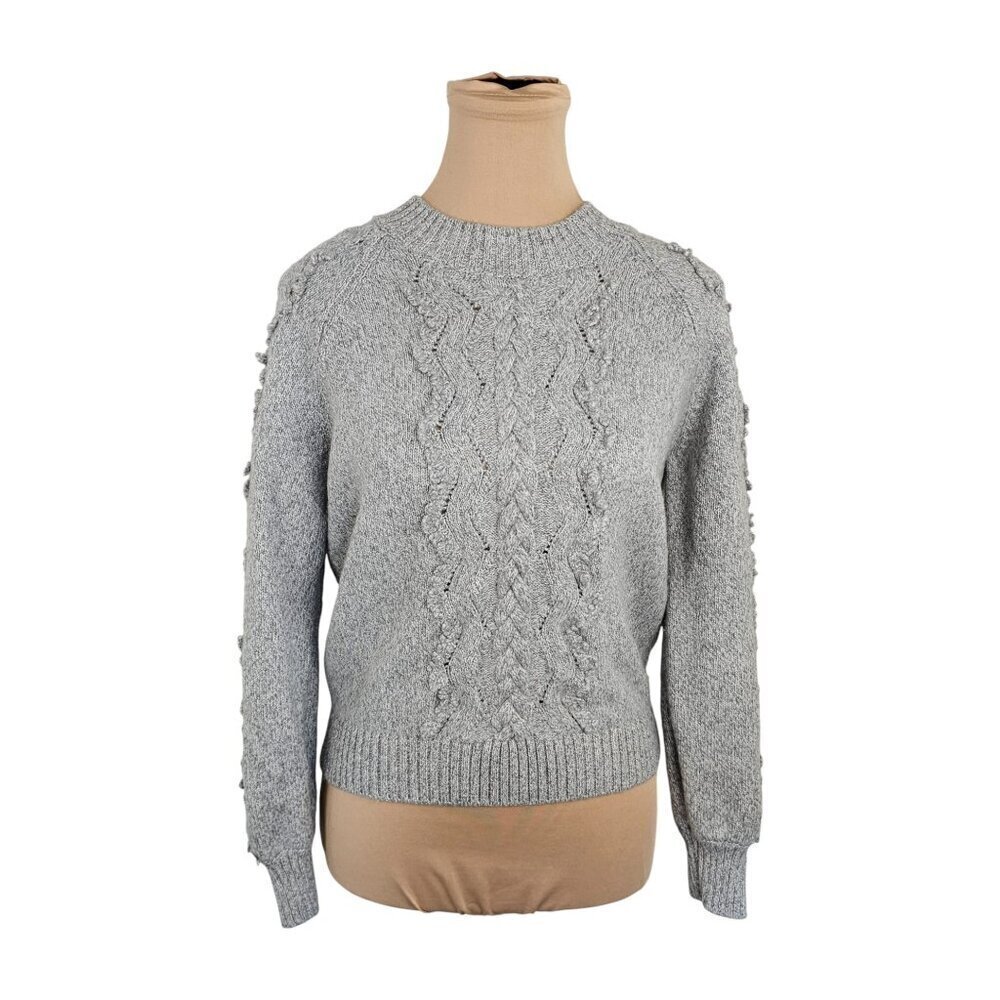 Rails Light Grey Ruffle Frill Sweater Sz S